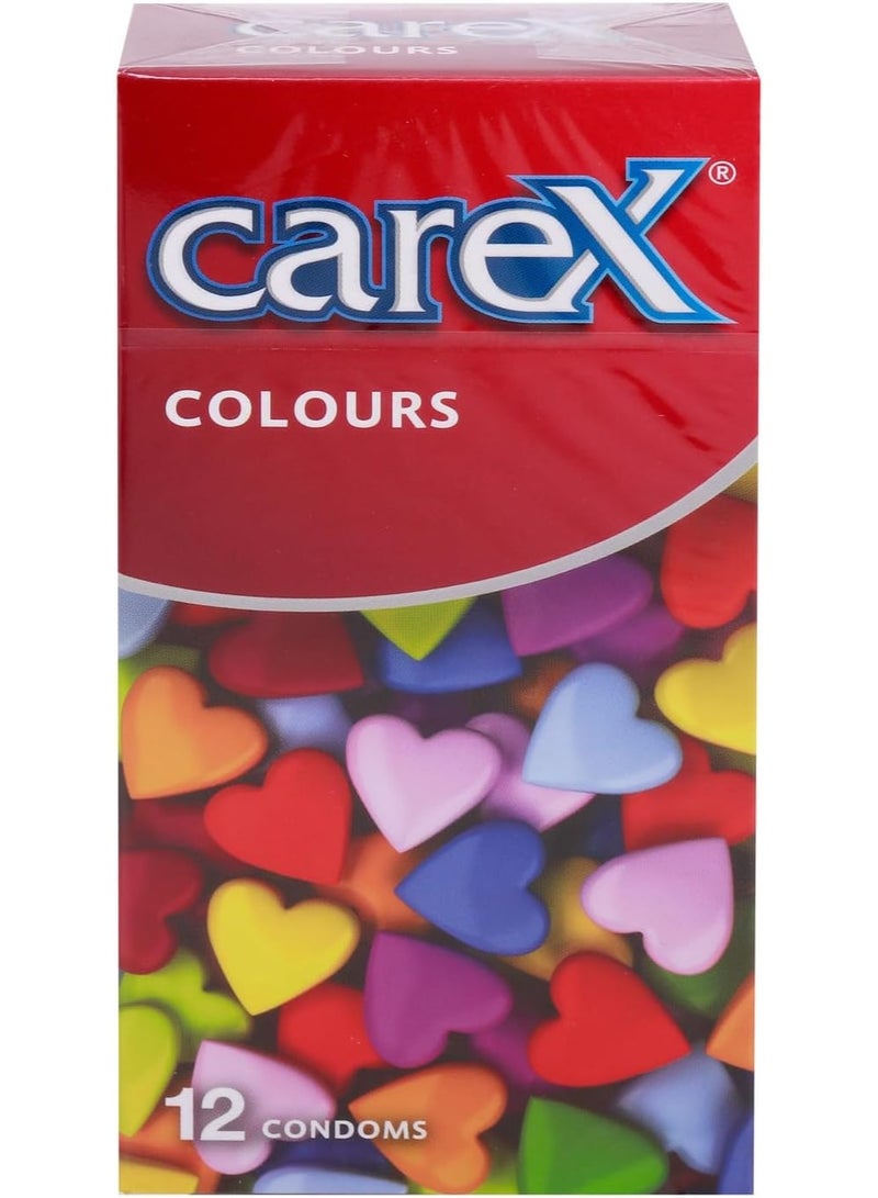 careX Colours Condoms 12 Pcs - Image 1